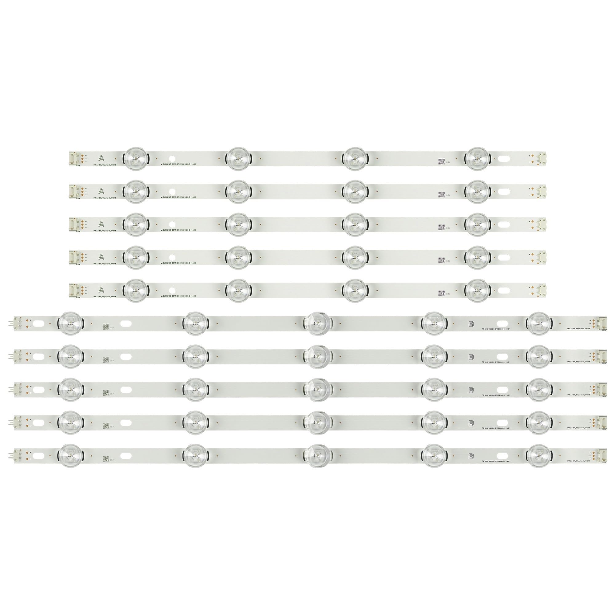 10 pz Striscia di Retroilluminazione A LED Misura for LG 50LB5610 50LB653V 50LF5800 50LB570U 50LB551U 6916L-1978A 1779A 1983A 1982A 1735A 1736A