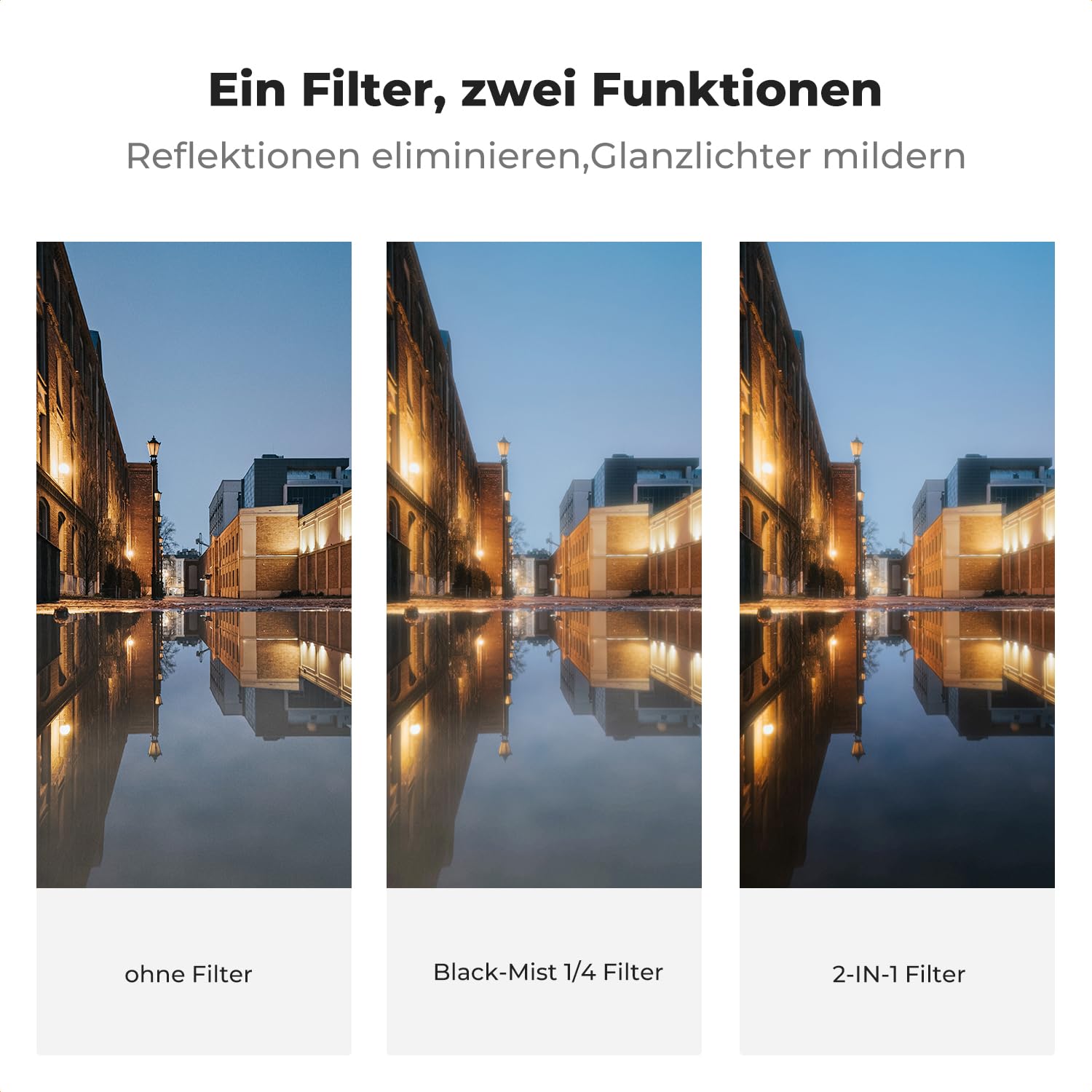 K&F Concept Nano-K Serie 2-IN-1 Filter Black-Mist 1/4 Filter&Polfilter 67mm,Promist Filter&CPL Filter