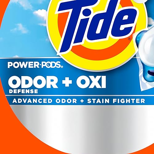Miniatura 9 de Tide Ultra OXI Power PODS con eliminadores de olores, detergente para ropa, 32 unidades, para suciedad visible e invisible