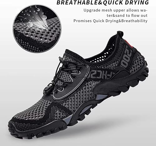 Miniatura 2 de SOBASO Zapatos de agua para mujeres y hombres, secado rápido, para natación, playa, zapatos acuáticos para deportes acuáticos, buceo, senderismo,