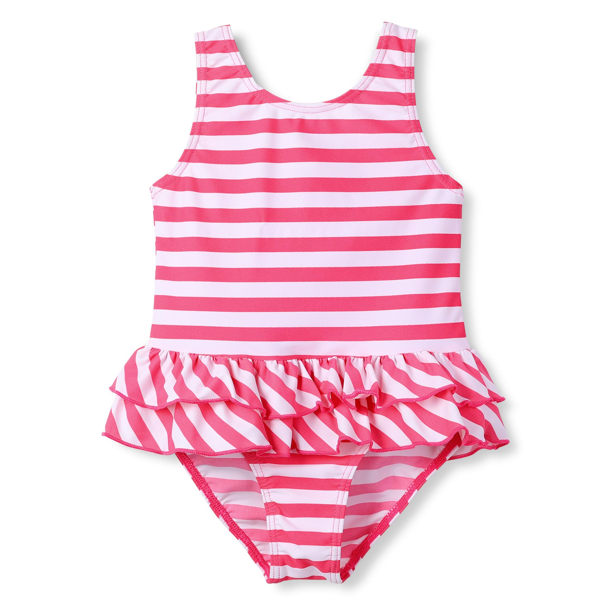 XFGIRLS Baby/Toddler Girls Swimsuit Long Sleeve One-Piece Bathing Suit Rash Guard for Kids UPF 50+ Swimwear
