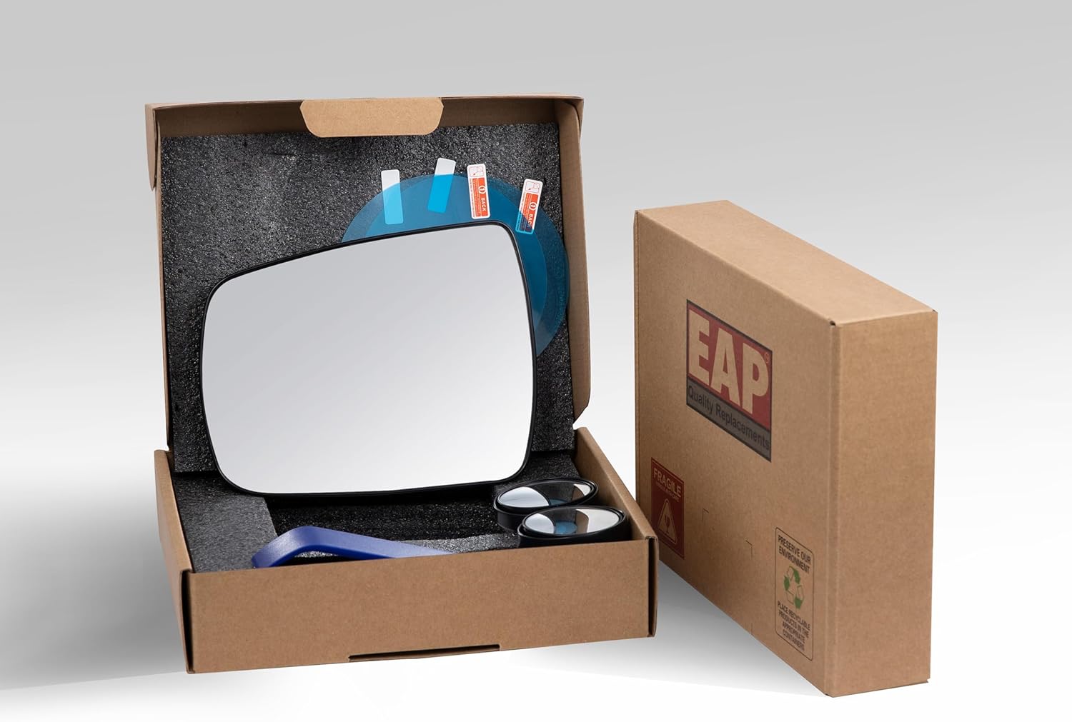 EAP Driver Side Mirror Glass Compatible with Kia Sorento 2011-2015 (For Mirrors With Power Fold Only), Heated, 876111U200