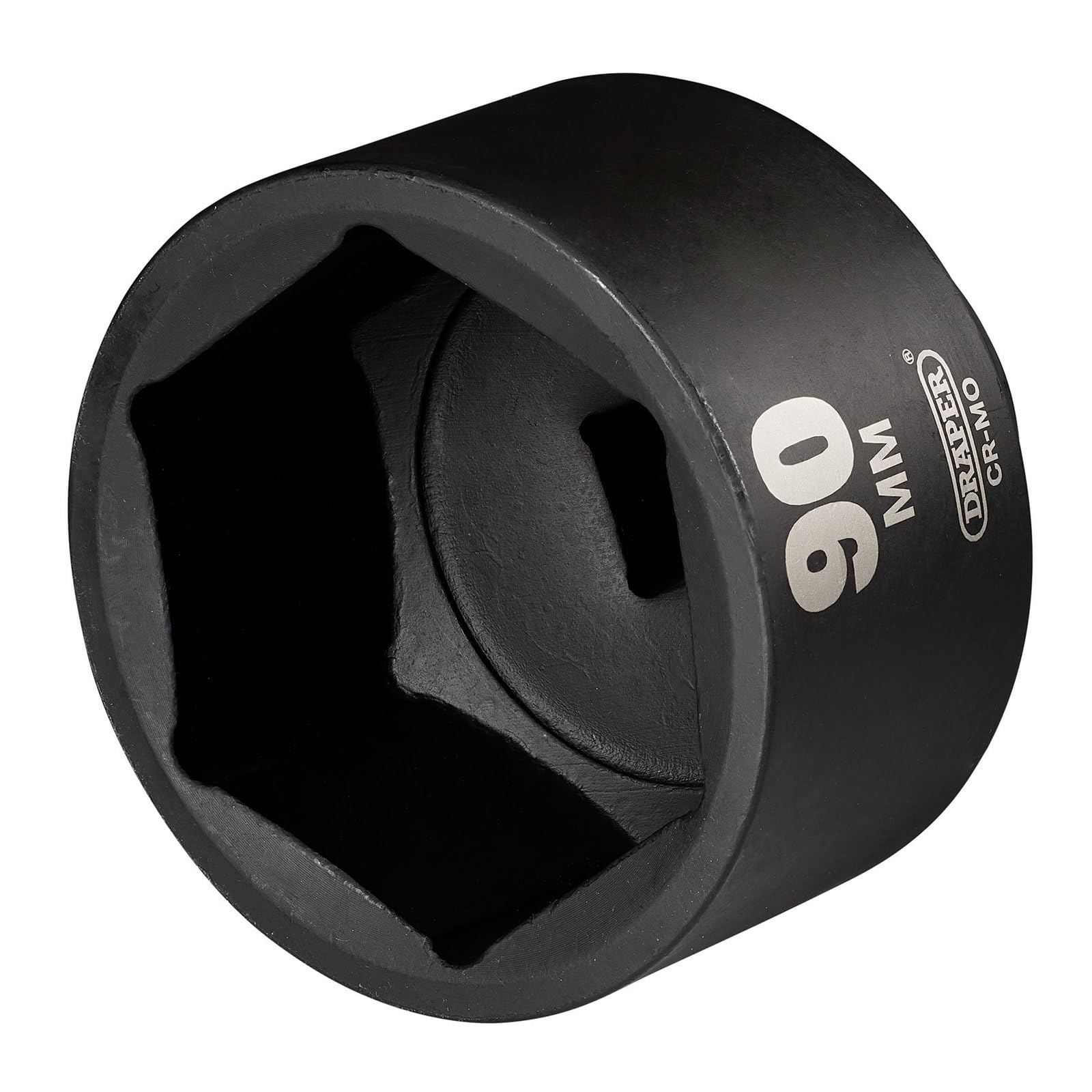 Draper Black Hi-Torq Impact Socket, 1" Square Drive, 90Mm - 08507-6-Point Cr-Mo Steel