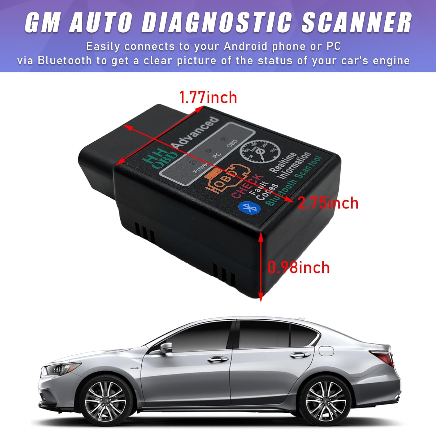 OBD2 Scanner Reader Bluetooth Wireless Auto Diagnostic Scan Tool OBD2 Scanner APP For Car Auto Connect To Phone - Clear/Reset Vehicle Engine Error - View #11