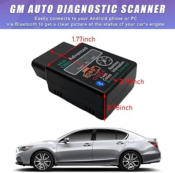 Dickno Bluetooth OBD2 Scanner for Car, Wireless Code Reader & Check Engine Diagnostic Scan Tools with Exclusive App, Universal Vehicle OBDII Adapter Compatible with iOS Android Windows