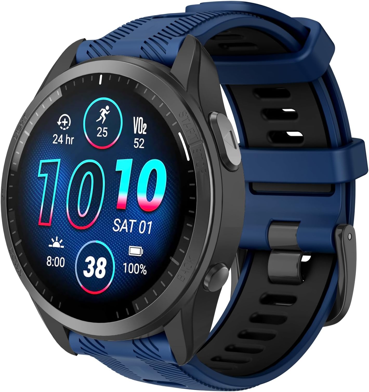 ISABAKE Watch Band for Garmin Forerunner 965/945/970/955/935, 22mm Silicone Replacement Strap for Fenix 5/Fenix 6/Approach S60
