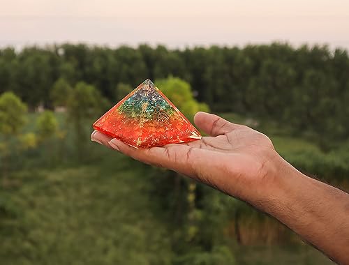 Miniatura 8 de Orgonita Cristal Chakra Curación Meditación Riqueza Prosperidad Energía Positiva Pirámide