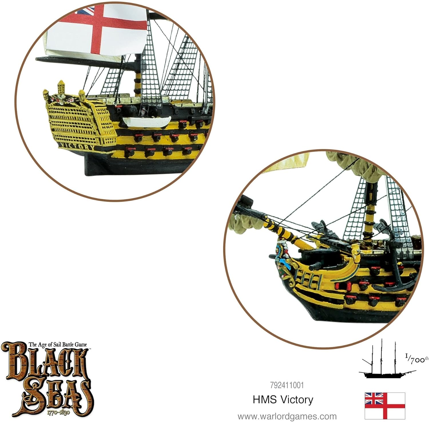 Warlord Black Sea's The Age of Sail HMS Victory Game - Role Playing Strategy Board Games for Adults, Table Top The Age of Sail Strategic War Gaming Kit-Tabletop Military History RPG with Terrain