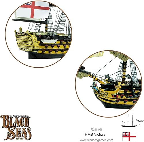 Miniatura 4 de Black Sea's The Age of Sail HMS Victory Table Top Ship Combat Battle War Game 792411001