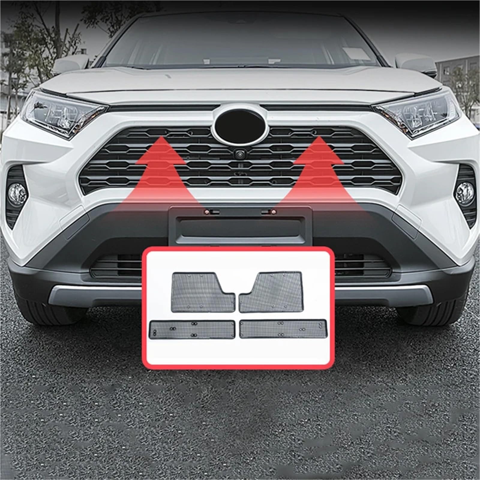 Amazon | グリル フロント メッ 車用グリルガード トヨタ RAV4 XA50