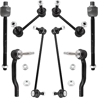 WEDOAUTO 8Pc Suspension Kit Front Outer Tie Rod End + Front Stabilizer Sway Bar Links Rear Sway Bar End Link Fit For Ford Edge 2015-2018, Fusion 2013-2018, For Lincoln MKX 2016-2018, MKZ 2013-2018