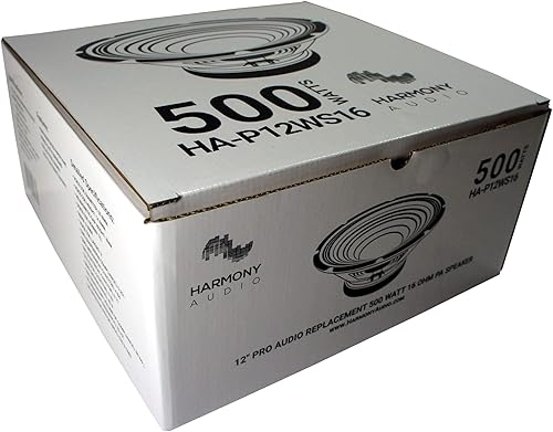 Miniatura 9 de 2 x Harmony HA-P12WS8 de repuesto de 12 pulgadas Pro PA 500 W subaltavoz 8 ohmios Woofer