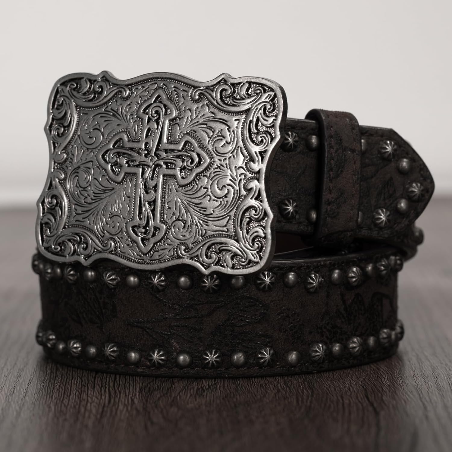 Vintage Celtic Pattern Cross Belt Buckle For Men Women - Image 6