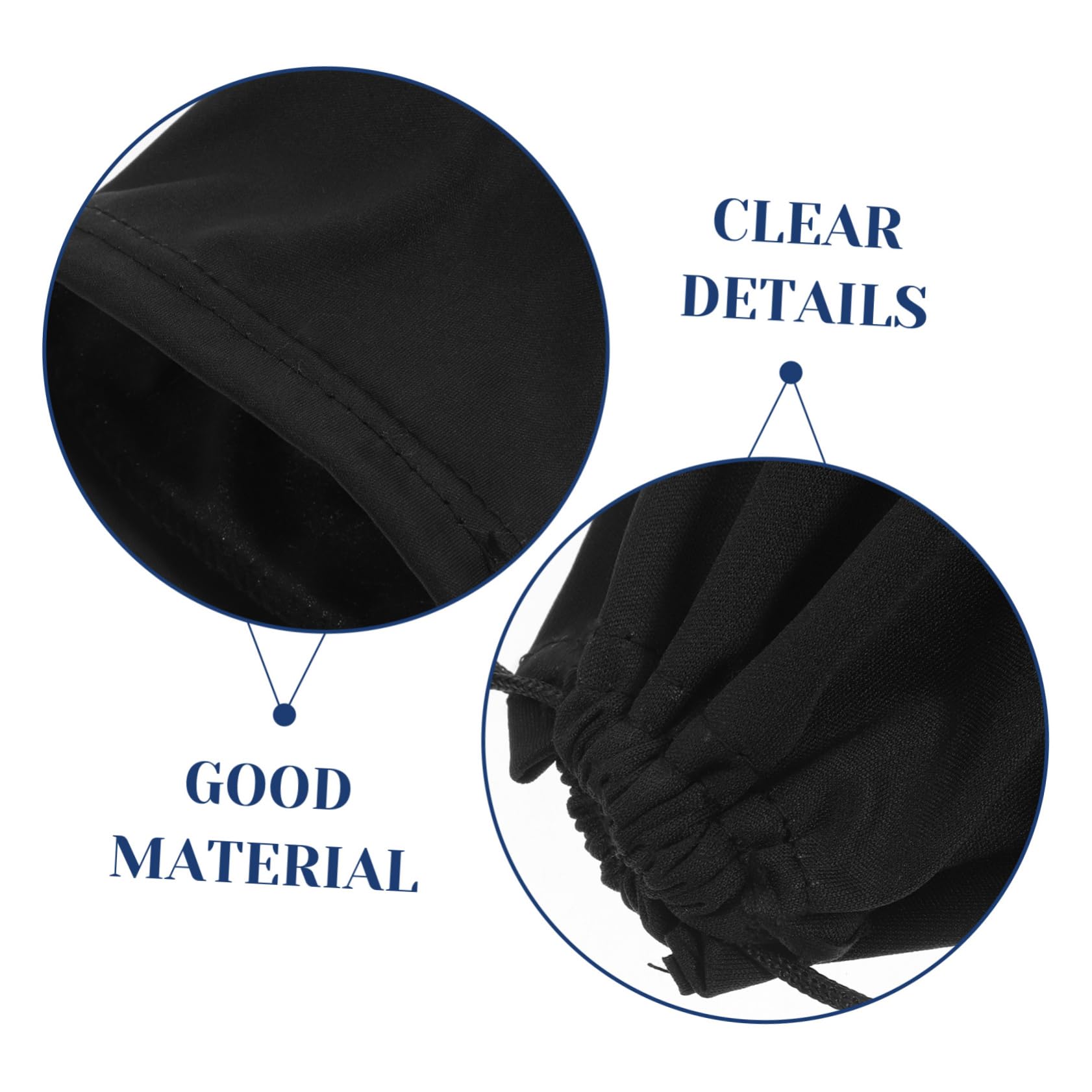Toddmomy Lot de 10 Paquet pour Masques de Ski et Lunettes de Soleil, Pochette en Microfibre Noire 25x14 Cm, Protection Douce Fermeture à Cordon, Rangement Pratique pour Sport D’hiver