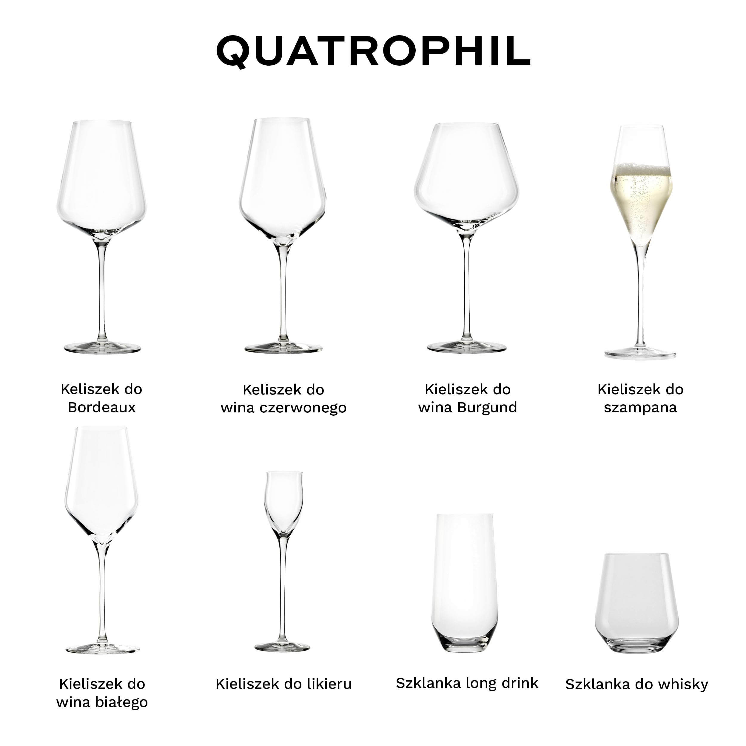 Stölzle Lausitz Kieliszki do Szampana Quatrophil Zestaw 6 sztuk, 290 ml – Eleganckie kieliszki idealne do szampana i prosecco – – Nadające się do mycia w zmywarce i odporne na uszkodzenia