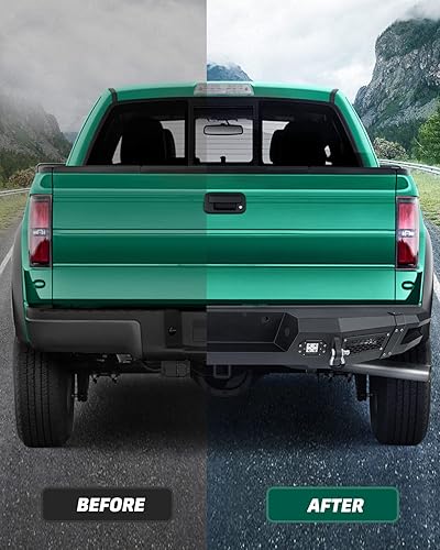 Miniatura 4 de SCITOO Repuesto de parachoques trasero para Ford F-150 2009-2014 mejorado con textura, negro