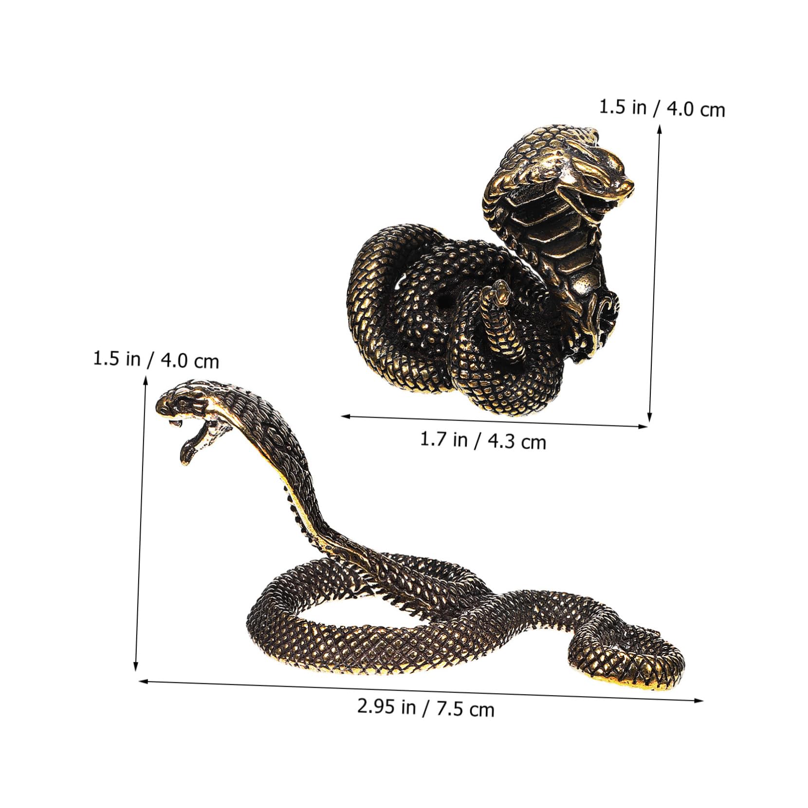 Amazon.co.jp: VINTORKY 真鍮製蛇の彫刻 眼鏡蛇と王蛇 リアルな動物像