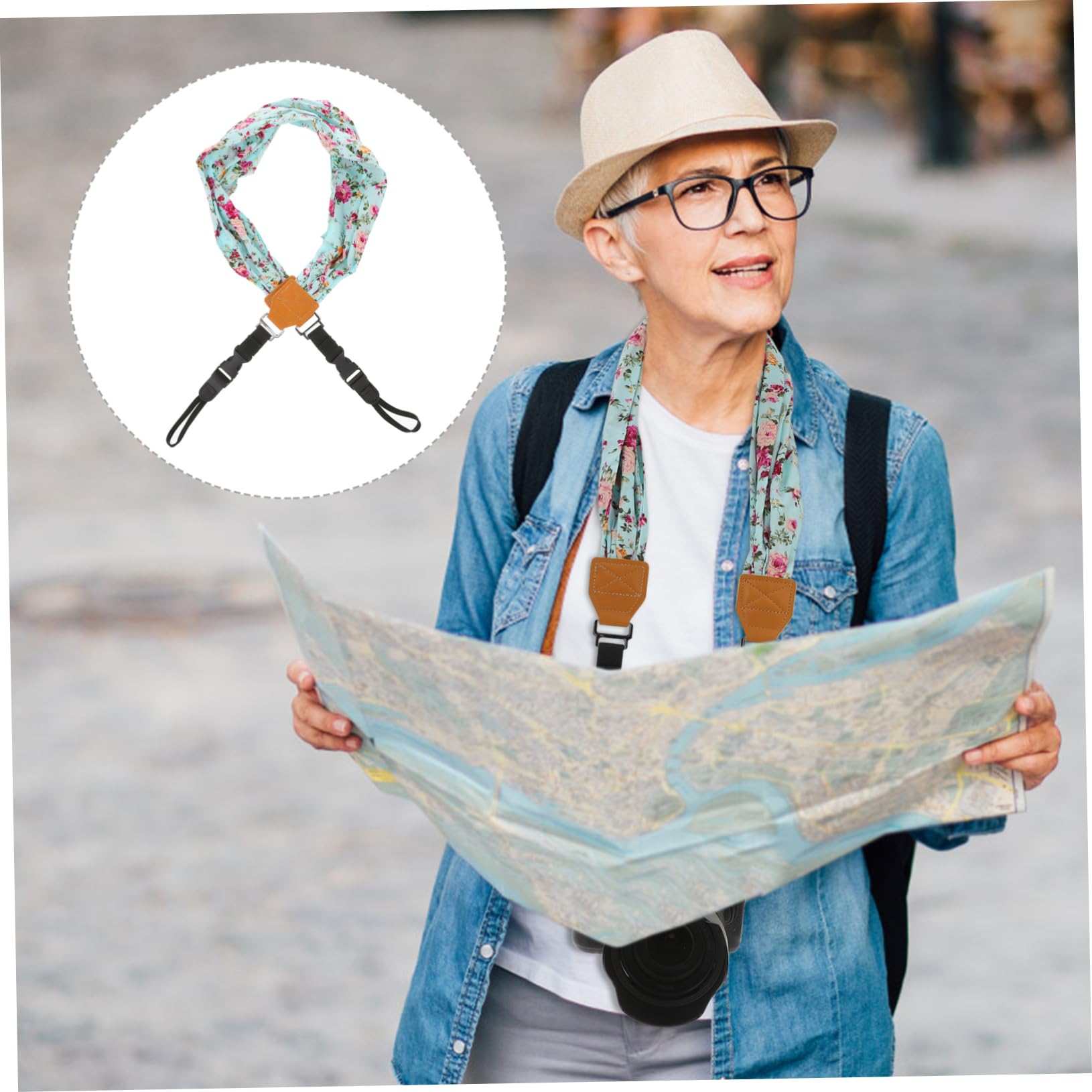 jojofuny 3piezas Correa De Cámara Diseño Floral Retro Para Fotógrafos Compatible y Dslr Correa De Hombro y Cuello Para Mujeres