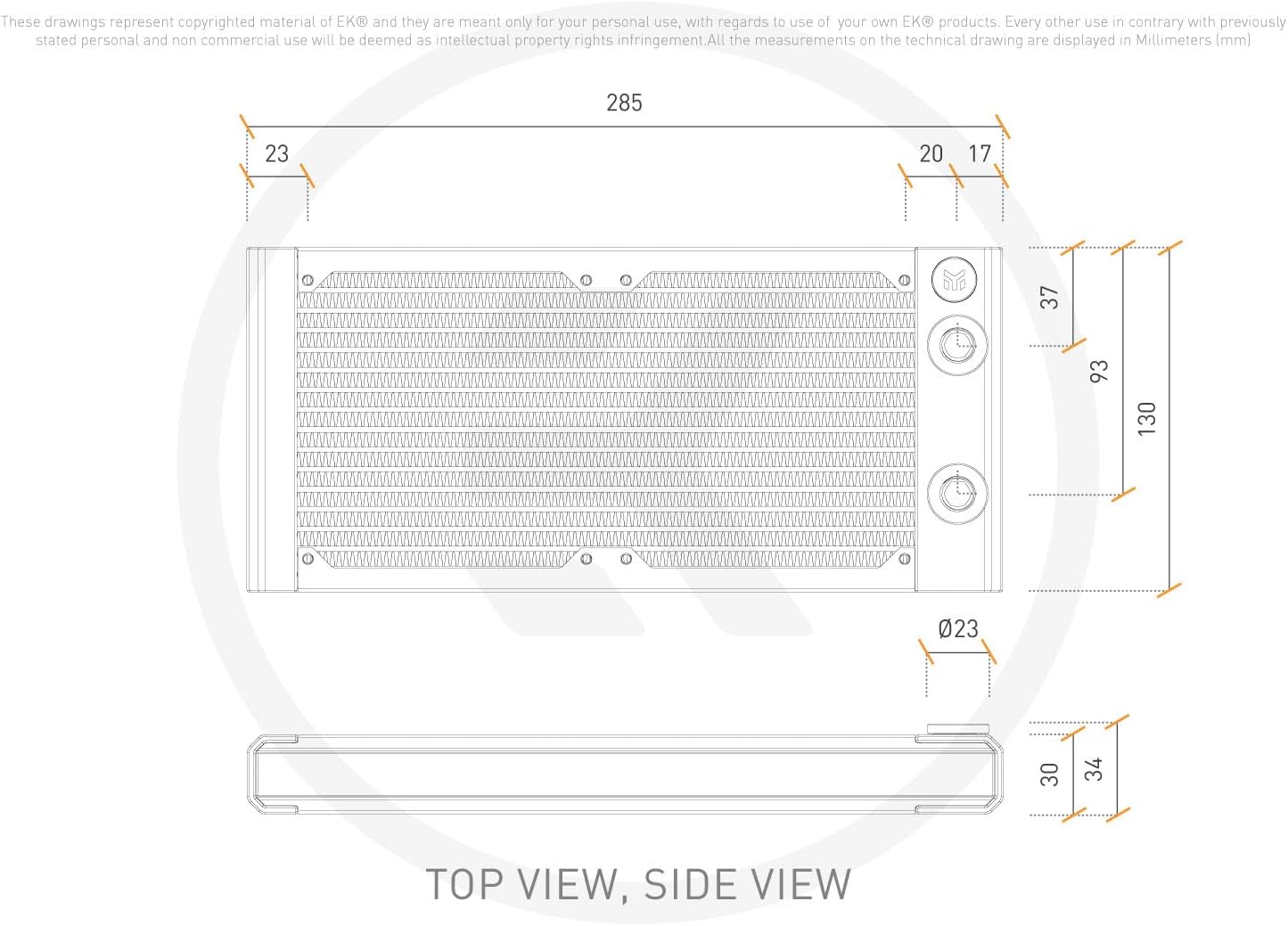 EKWB EK-Quantum Surface S240 Radiator, Dual, Black Edition