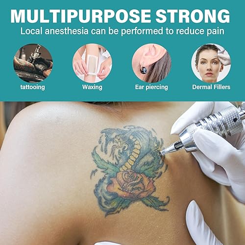 Miniatura 7 de ALSTEN Crema anestésica para tatuajes, 6-8 horas de crema anestésica sin dolor extra fuerte para tatuajes, depilación, microagujas, ingredientes