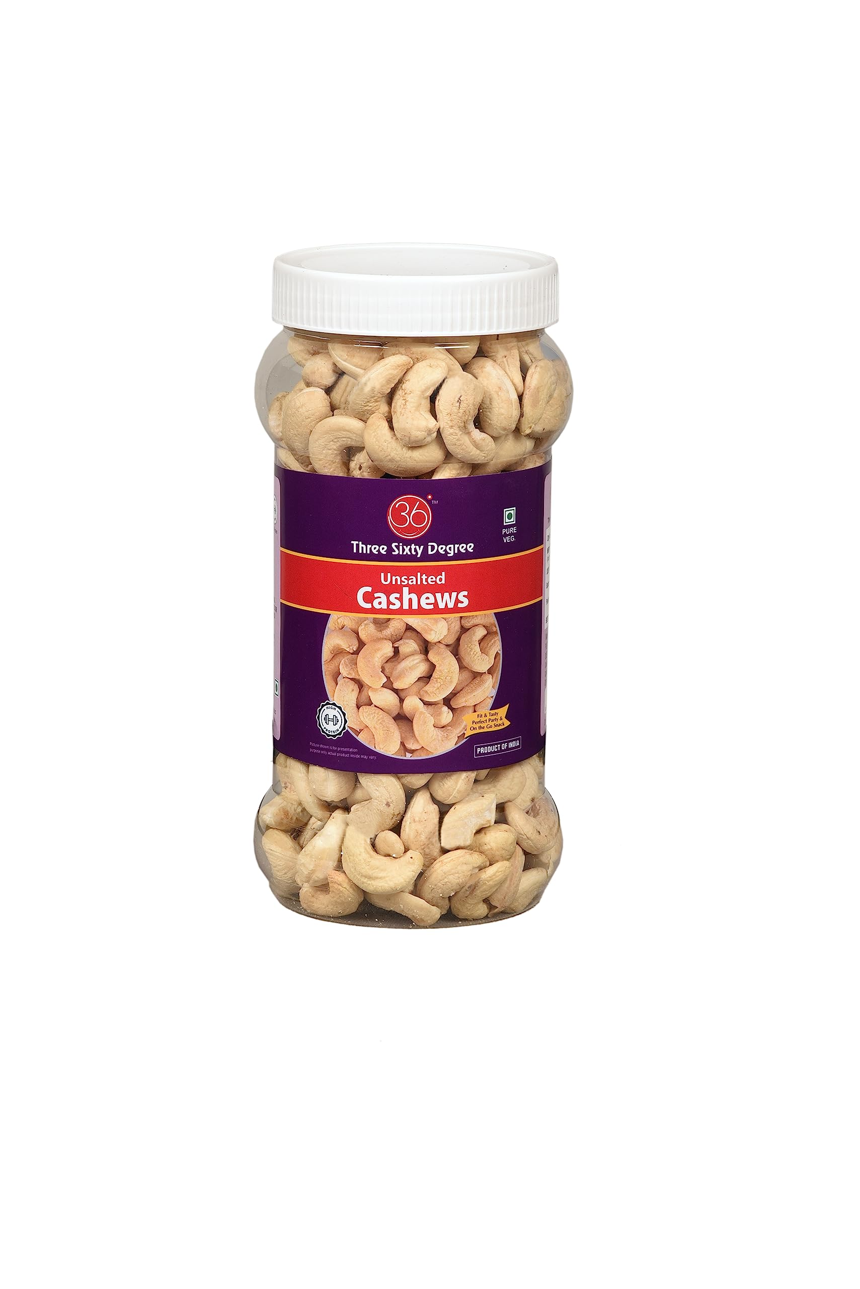 360 Three Sixty Degree Roasted Whole Unsalted Cashews|High Protein,Nutritious,Super Tasty Snack|Crunchy Kaju Dry Fruit|500 Grams Jar (B0C7VL85C3) Amazon Price History, Amazon Price Tracker