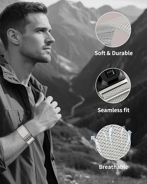 Msksjer Pulseras Deportivas Compatibles con WHOOP 5.0/MG Correa para Hombres y Mujeres-Suaves, Transpirables y Cómodas, Correas de Repuesto Ajustables – No compatibles con Gen 4 - 4