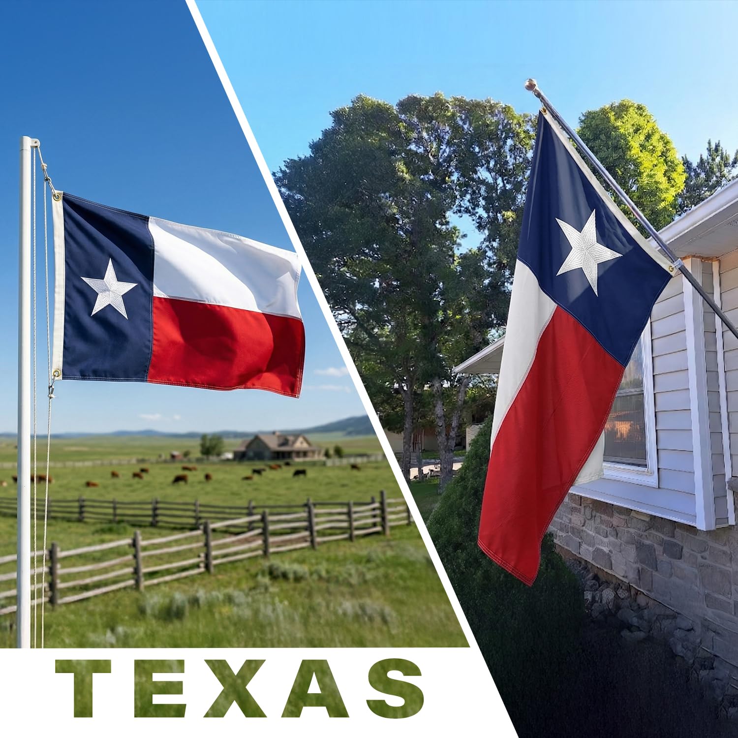 Amazon.com : XIFAN Premium Texas State Flag 3x5 Outdoor, with