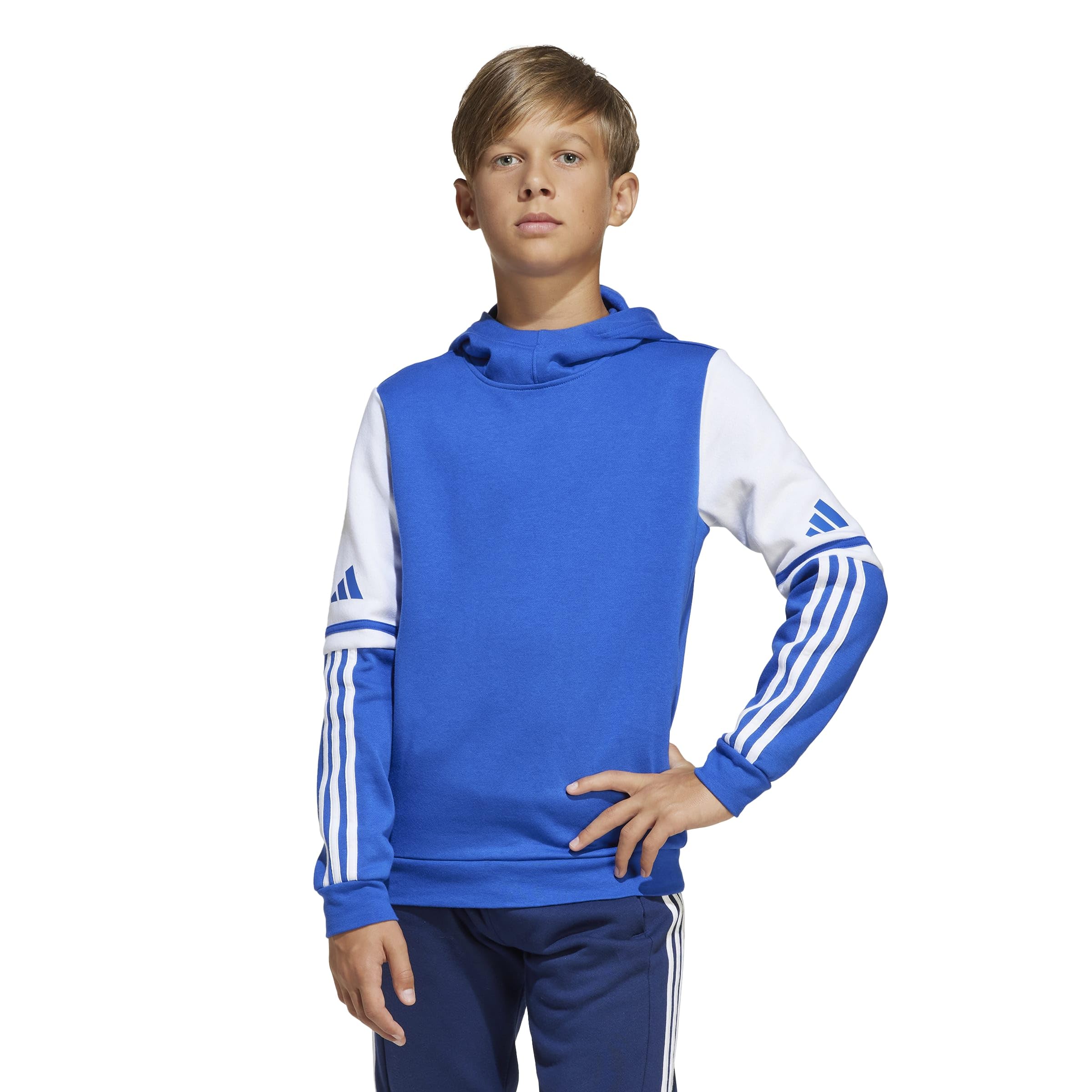 adidas Uniseks - dzieci Squadra25 Sweat Hoody Kids Sweatshirt, team royal blue/white, 9-10 Years