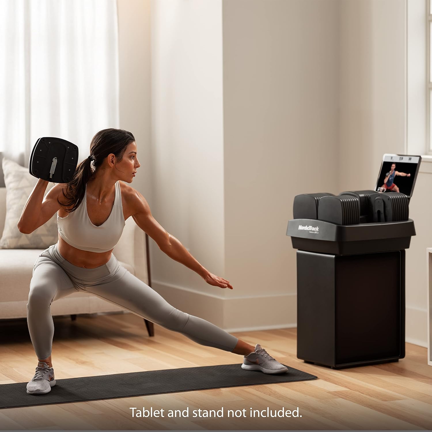 NordicTrack 50 Lb iSelect Adjustable Dumbbells, Works with Alexa, Sold as Pair