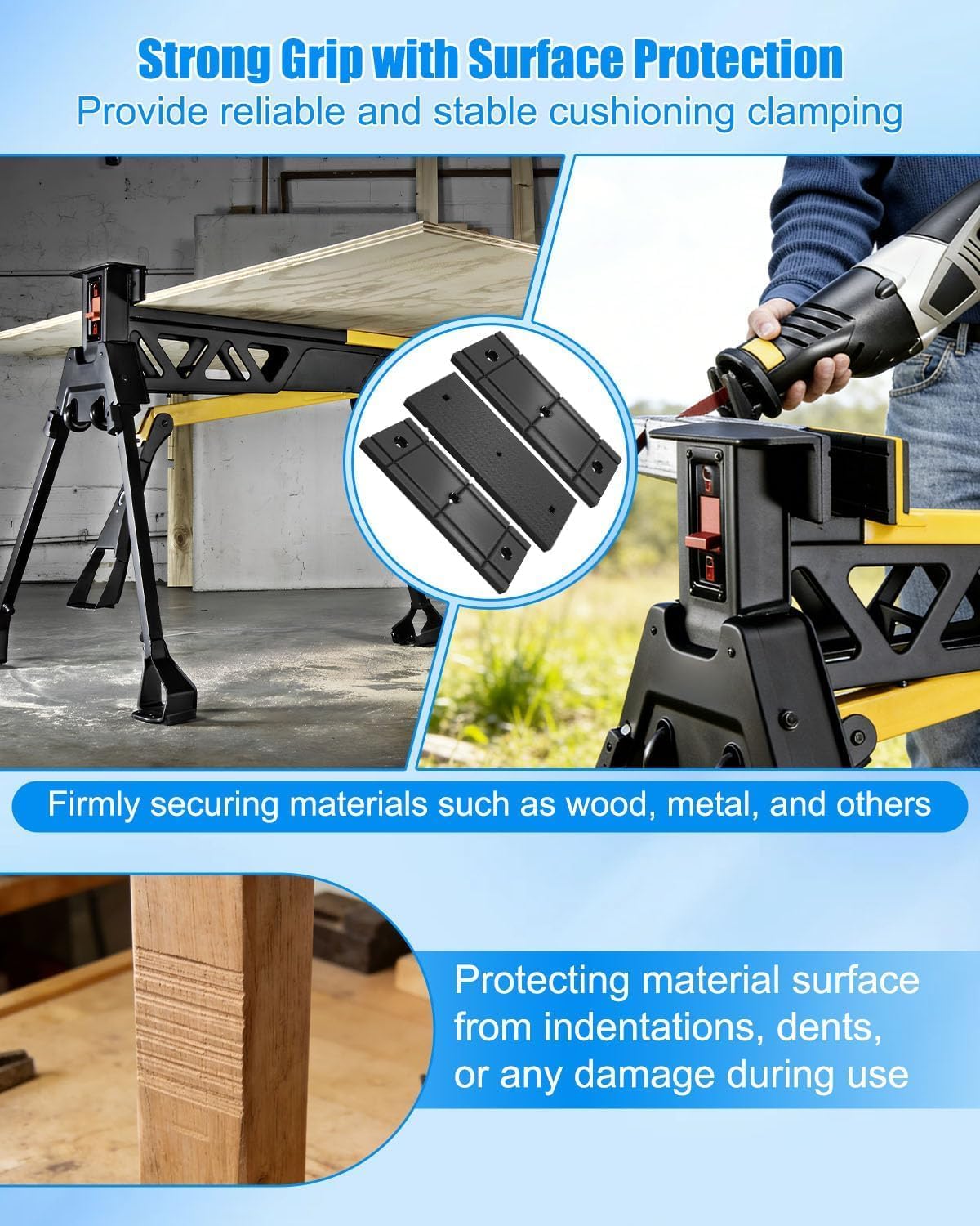 Rubber Replacement Pads Compatible with Rockwell Jawhorse