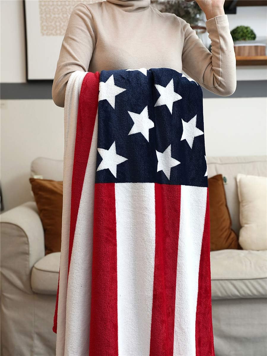 Sviuse American Flag Blanket, Twin Size USA Throw Blanket, American Gifts Blanket for Adults Patriotic Individuals Bed Couch Chair Camping Living Room Office 60x80 inches - Image 8