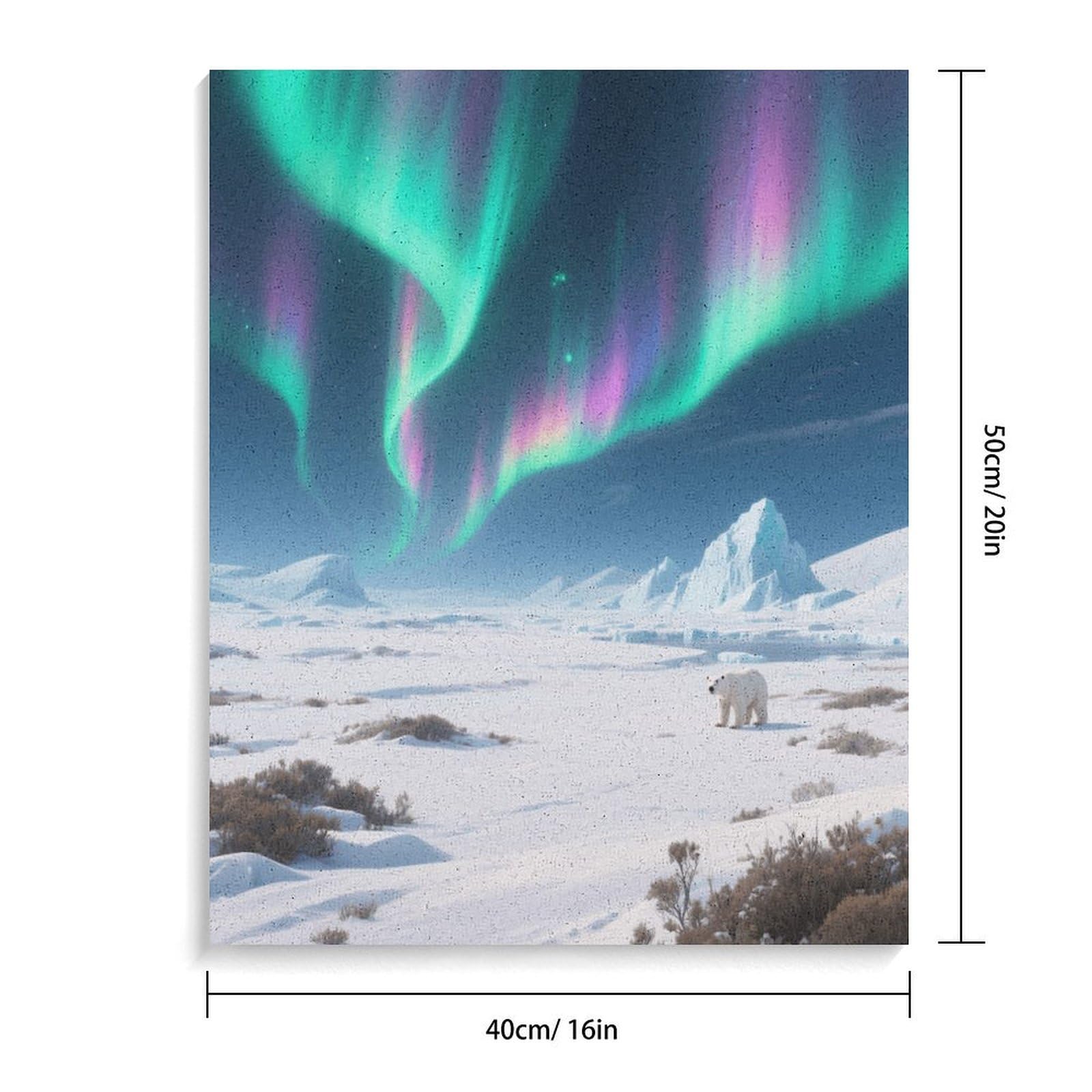 KOAYUBFC Polar Wasteland Malen nach Zahlen Kit für Erwachsene Anfänger Erwachsene Malen nach Zahlen Kits auf Leinwand DIY Acryl Ölfarben Malerei mit Pinseln als Geschenk Home Wall Decor