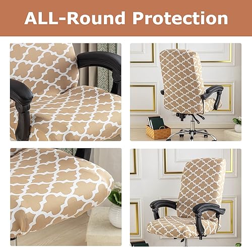 Miniatura 4 de Eco-Ancheng Funda para silla de oficina, fundas universales para silla de jefe giratoria, fundas para silla de escritorio, fundas para silla de