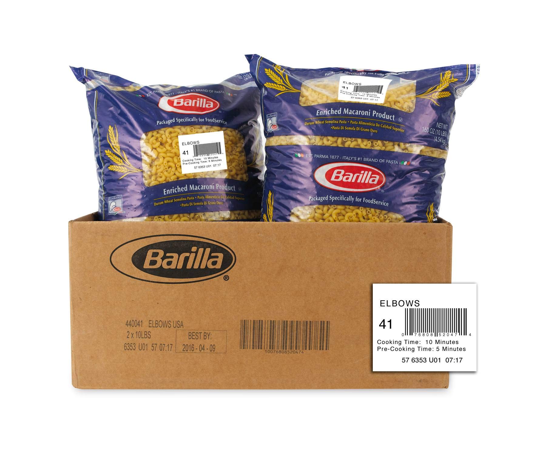 Barilla, Elbows, 160 oz. (2 Count)