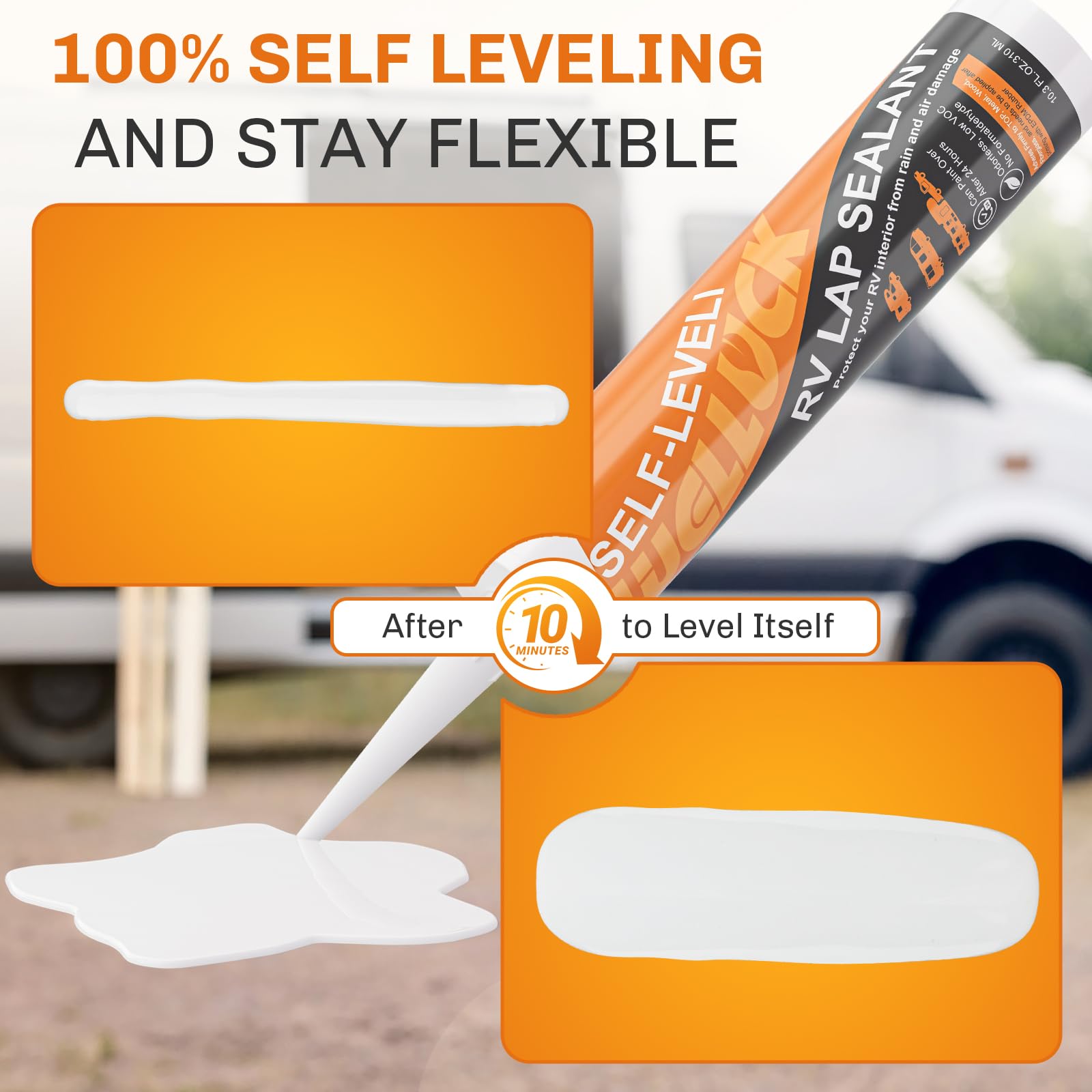 Snapklik.com : 1PC Self Leveling RV Roof Sealant Lap For RV Roofs ...