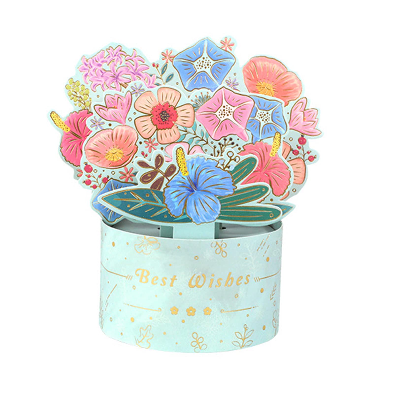 Elnwnnkc Paper Bounce Card 3D Flower Greeting Card Anniversary Message with Envelopes for Birthday Mother Fathers Day Message to Mom Birthday Daughter with Envelopes Gifts