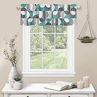 Vista 75 de Cenefa de cocina para ventanas, Día de la Independencia, pentagrama, textura de arpillera a cuadros, semitransparente, con bolsillo para barra