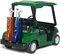 Vista 3 de KinsFun - Carrito de golf de 4½ pulgadas modelo de metal fundido a presión juguete de acción (verde)
