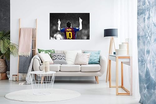 Miniatura 3 de Lionel Messi Barcelona Fc - Lienzo decorativo para pared, 30 x 20 pulgadas
