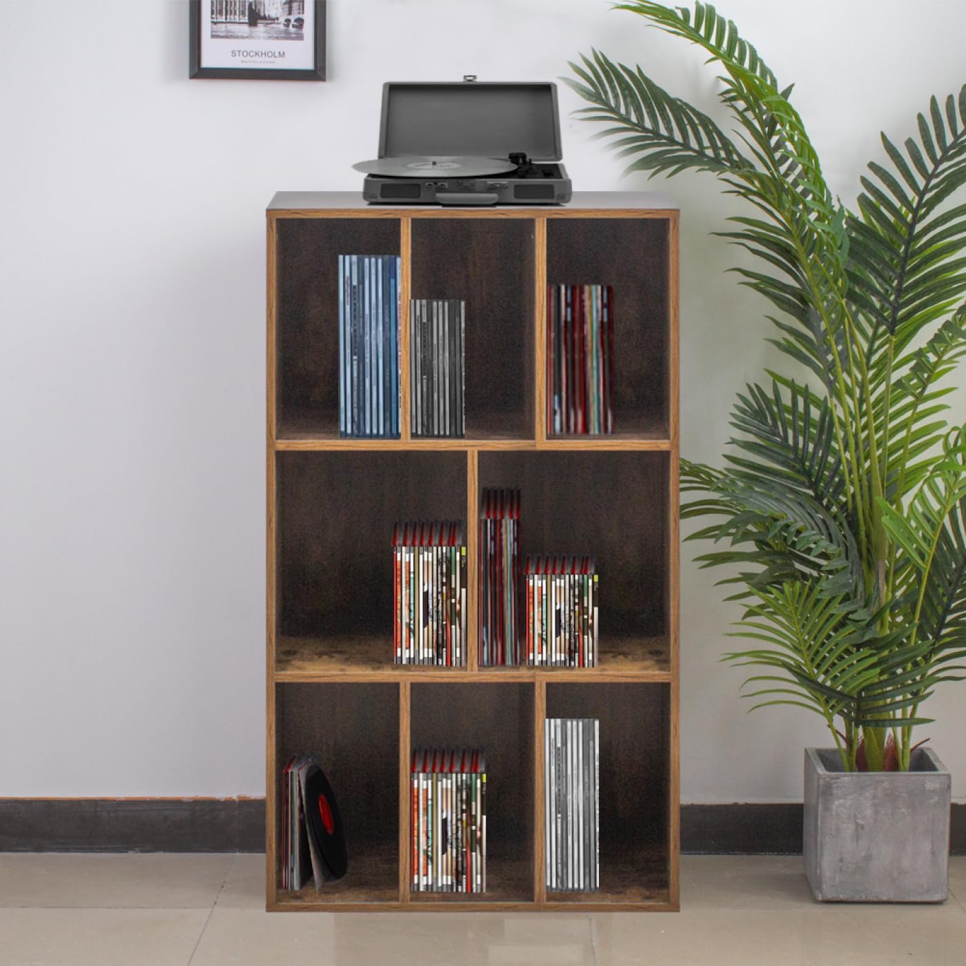 VDD Meuble de Rangement pour disques LP - Meuble à disques - Rangement disques Vinyle LP - bibliothèque