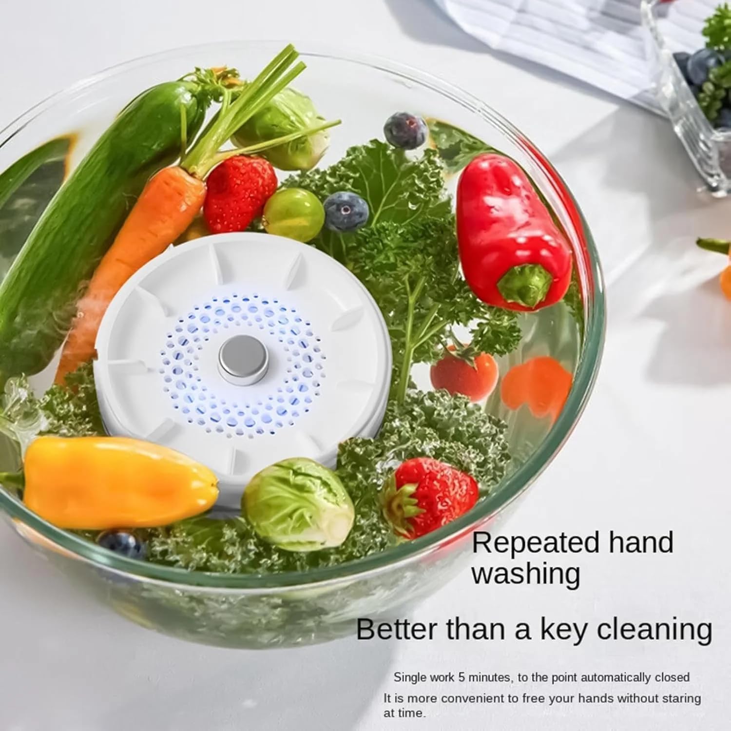 Fruit and Vegetable Washing Machine, 2026 Fruit Cleaner, Efficient Produce Washing, Safe Cleaning for Fruits, Vegetables, Meat, Tableware, Family Use (2pcs)