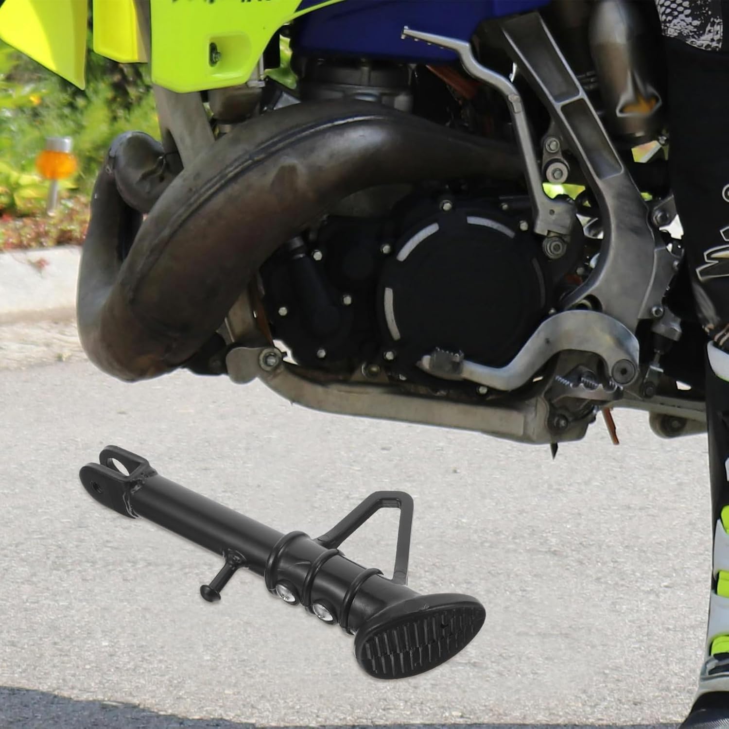 Motorcycle Kickstand Replacement Side Support Stand for Electric Scooters and Motorbikes Stable and Accessory for Grass Gravel and Parking