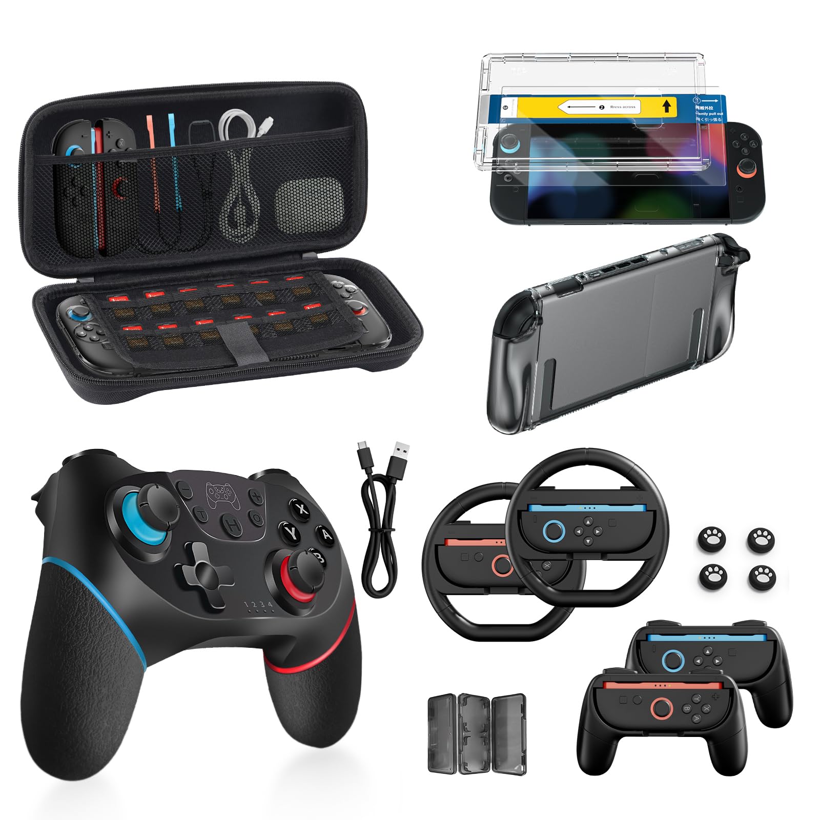Nintendo Switch2 （コントローラー付き） Amazon.com: Switch 2 Accessories Bundle for Nintendo, 16-in-1: Pro
