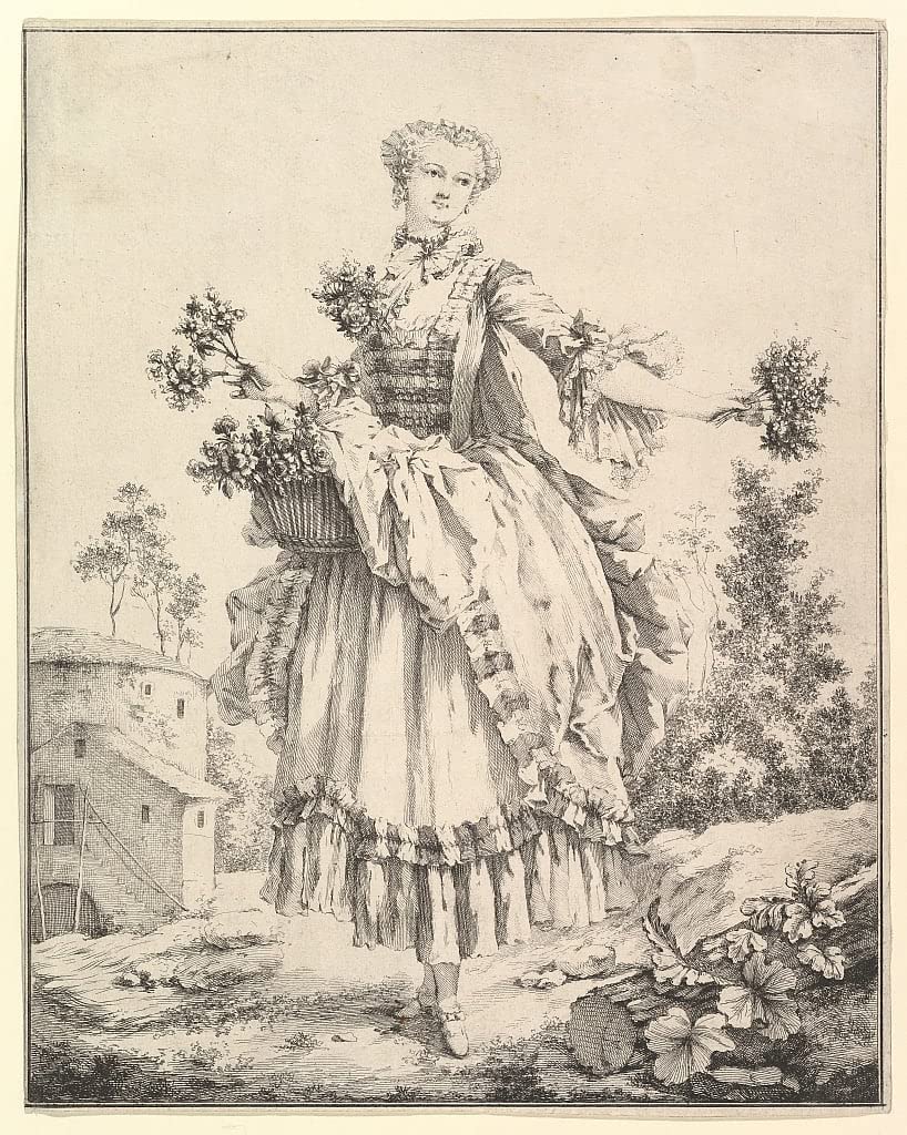 Tableau fleuriste François Boucher de grande dimension 60x90cm impression premium - 5