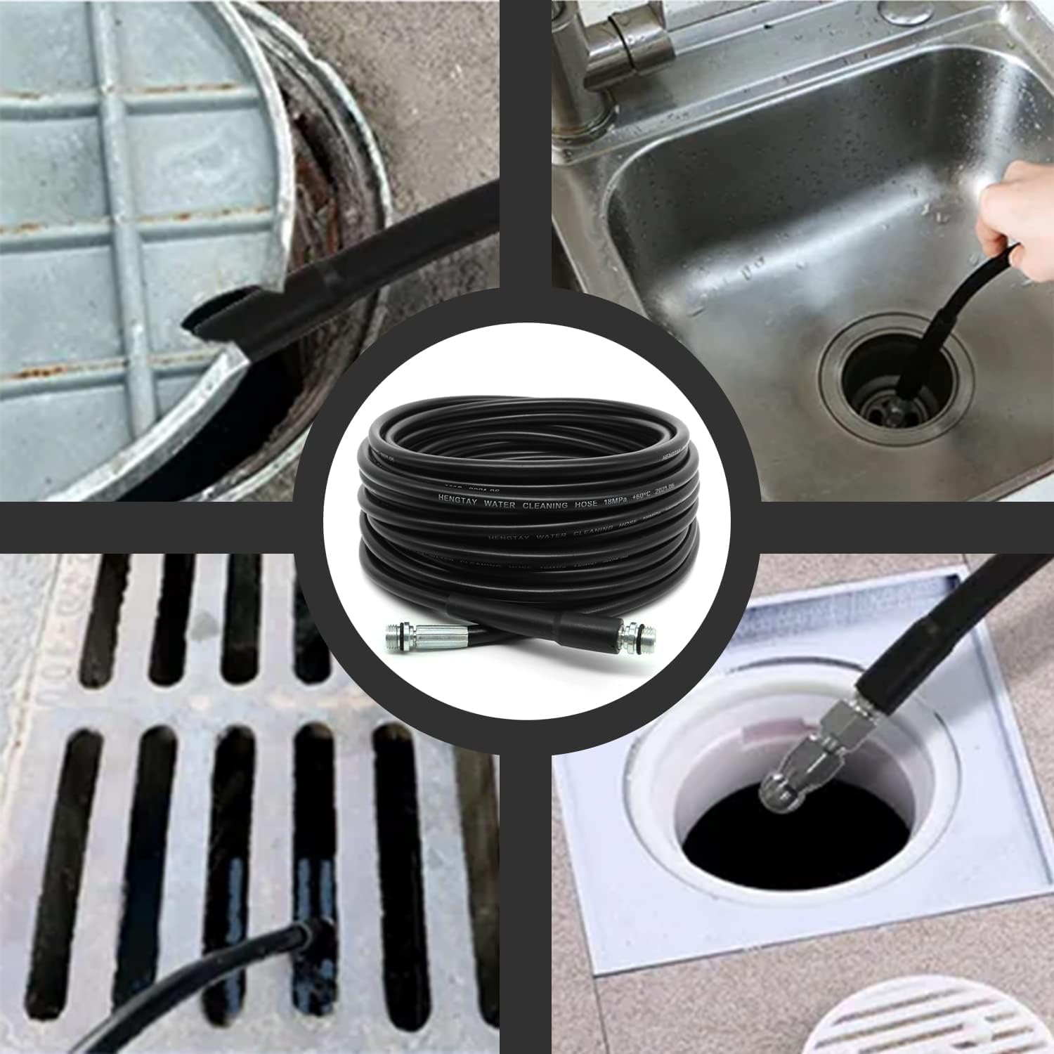 Zenmarket Kit Nettoyage Tuyau Vidange, 20M K2-K7 LAVOR 180Bars 2700PSI