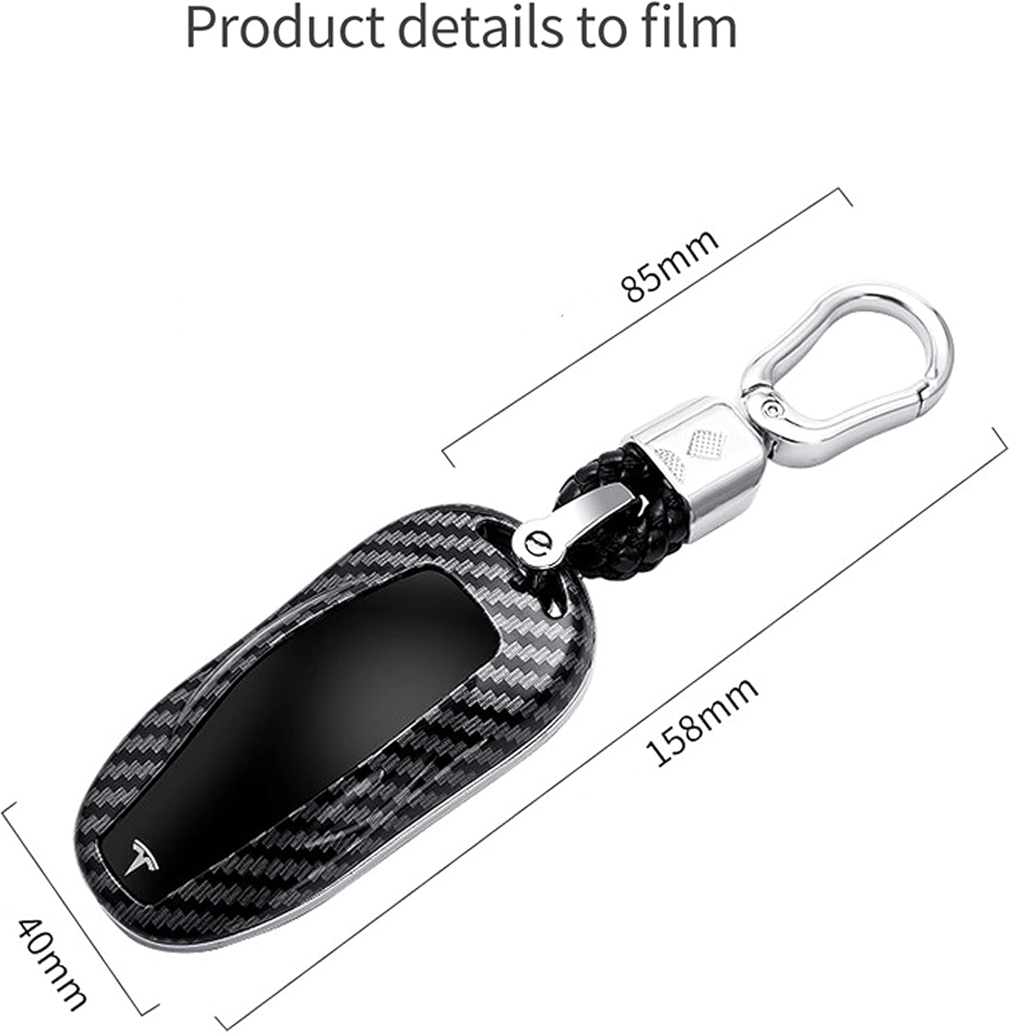 DHESPT Key Fob Cover protector case for Tesla Key cover Model S/3/Y ABS Carbon Fiber Pattern Smart Remote Control Car Key Protector