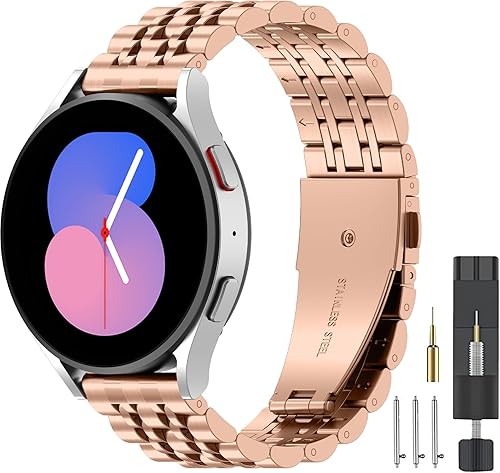 Miniatura 8 de ZPJPPLX Correa de reloj universal de liberación rápida, 0.709 in, 0.787 in, 0.866 in, acero inoxidable, correas de metal para Samsung Galaxy Watch