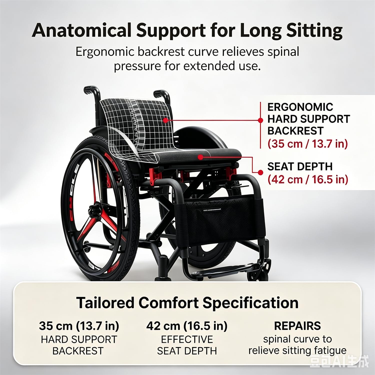 Silla De Ruedas Deportiva Todoterreno Autopropulsada | Silla De Ruedas Manual Ligera De Aleación De Aluminio, Capacidad De Carga 100Kg (220Lb), Asiento De 42cm, Extracción Rápida