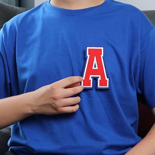 Miniatura 304 de Parches de letras termo-adhesivas de alta calidad – Lindas letras para ropa – Parche universitario para ropa – Letras bordadas de 4 1/2 parches