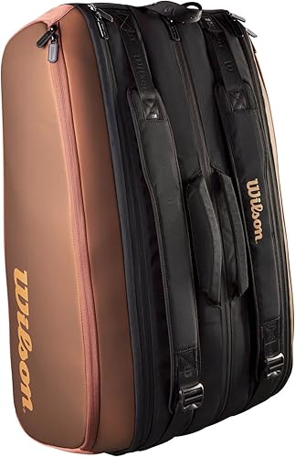 Miniatura 3 de WILSON Pro Staff V14 Super Tour - Bolsa para raqueta de tenis, color marrón, con capacidad para hasta 15 raquetas